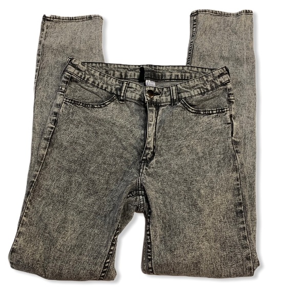 Divided Denim - Gray acid wash distressed skinny jeans sz 10